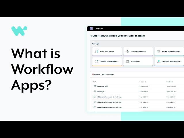 What is Workflow apps?