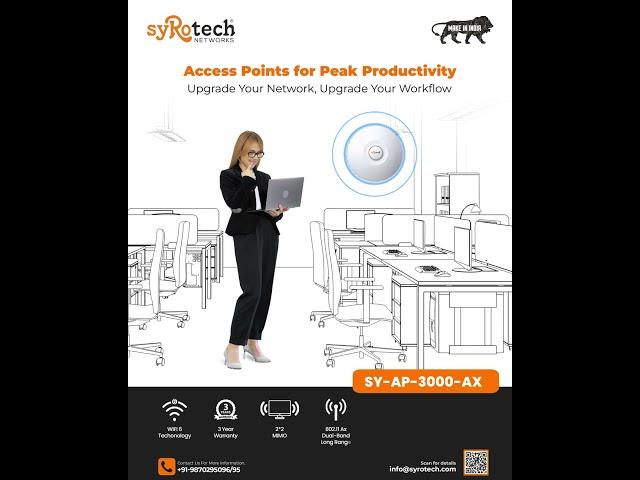 Power Your Network with SY-AP-3000-AX! #syrotech #wirelesssolutions #accesspoint #connectivity