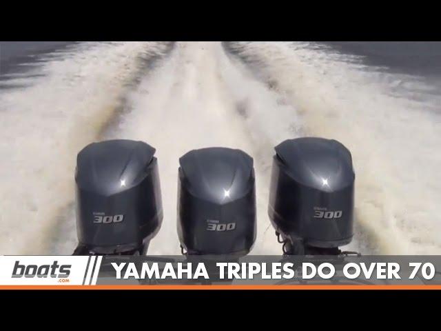 Triple Yamaha F300 Outboards Blow Past 70mph