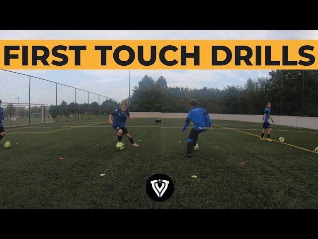 First Touch Drills + Change of Direction | Football - Soccer Training | U10 - U11 - U12 - U13 - U14