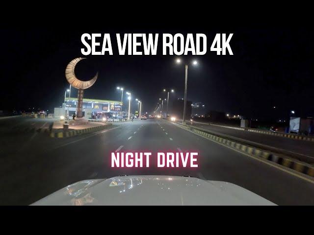 Sea View Road | Karachi Street View | DHA Karachi | Night Drive 4k