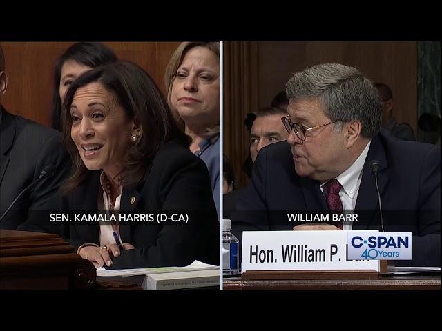 Complete exchange between Sen. Kamala Harris and Attorney General William Barr (C-SPAN)