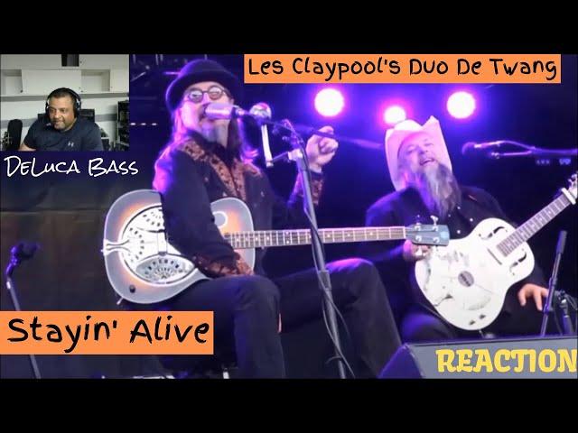 Pro Bassist REACTION To Les Claypool/Brian Kehoe-Stayin' Alive(Cover)