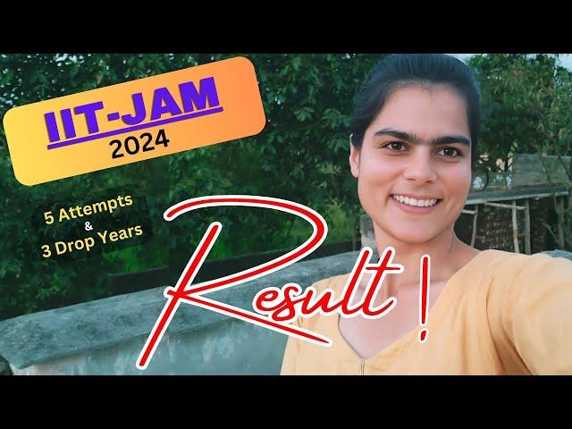 "Result of 7 Years, 5 Attempts, 3 Drop Years | IIT JAM 2024" @sagarsuryasaxena5101 @Vivekmaths