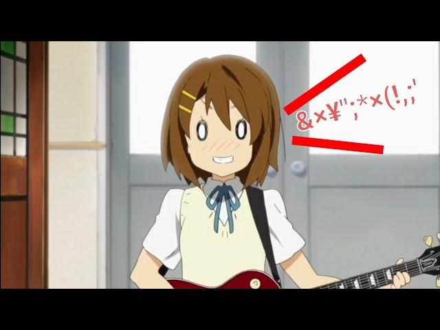 Yui sings with broken voice 【K-ON!】