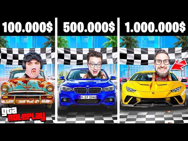 ЭКСТРИМ ГОНКА на МАШИНЕ за 100.000$ / 500.000$ / 1.000.000$! СЛИШКОМ ЧИТЕРСКАЯ ТАЧКА! (GTA 5 RP)