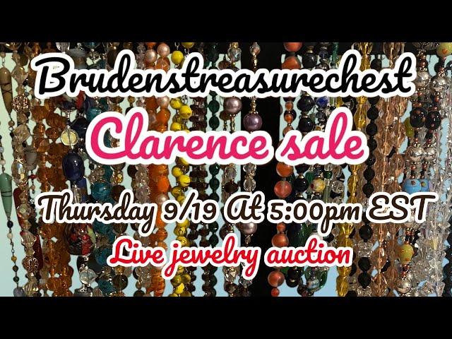 Live jewelry auction Thursday 9/19 At 5:00pm EST