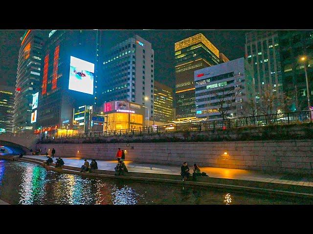 [4K HDR] Night Walk in Seoul Jongno District and City Hall - Korea Walking Tour 서울 밤산책 종로 광화문과 시청 걷기