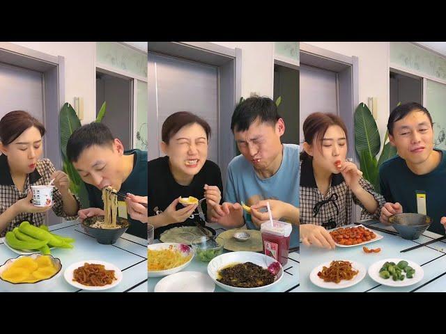 Funny Husband and Wife Food Eating Challenge Comedy Pranks 