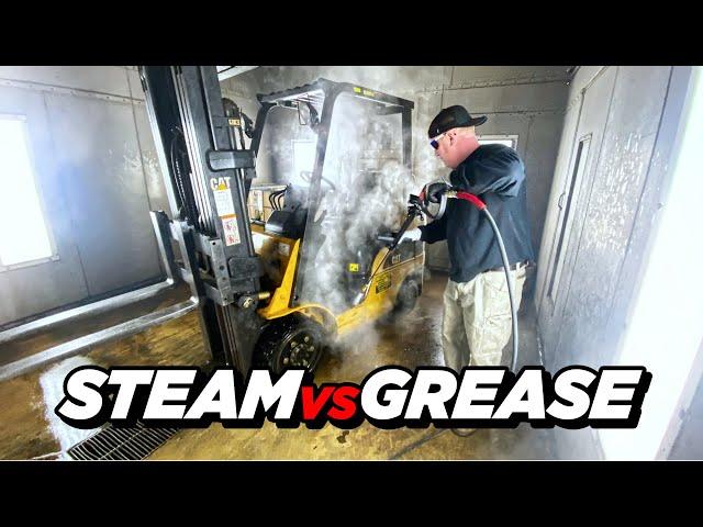 INDUSTRIAL STEAM CLEANER vs GREASY EQUIPMENT | How to Clean and Sanitize Indoors