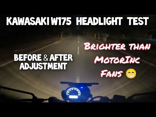 Kawasaki W175 HEADLIGHT REVIEW | Brighter than MotorInc Fans 