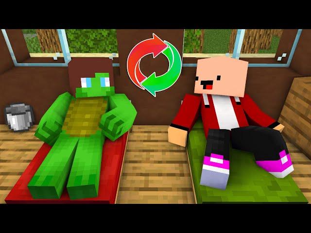 JJ and Mikey Body Swap and Brain Exchange - Maizen Minecraft Animation