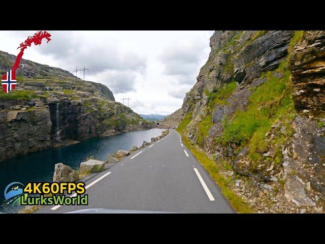 Driving in Norway - Røldal Road To Langfoss Waterfall - 4K60 Road Trip