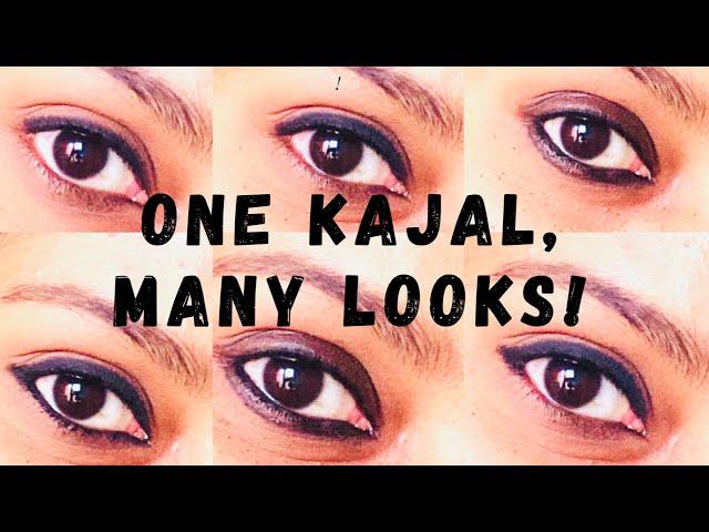 Eye Makeup | How to apply Kajal | Tutorial | Winged EyeLiner | Smokey Eyes | Different Kajal Looks