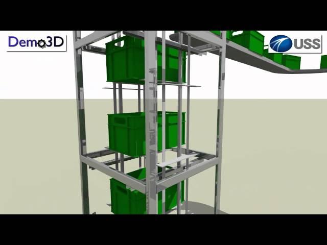 Demo3D USS Vertical Indexing Conveyor