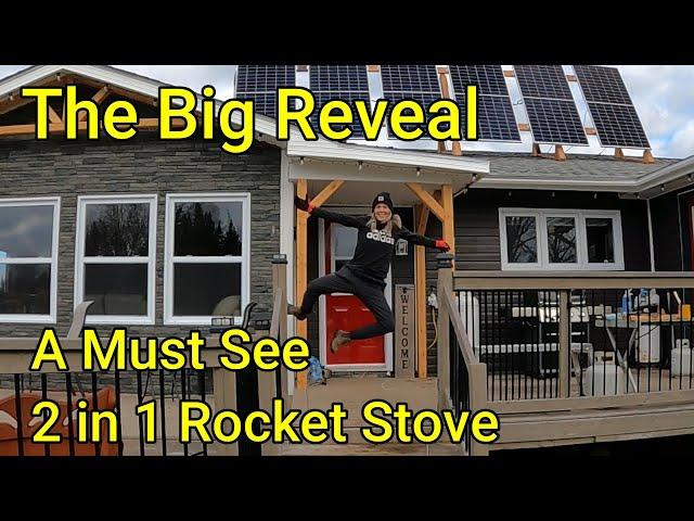 Off Grid Cabin Makeover Series: The Big Reveal/ A must See 2in1 Rocket Stove