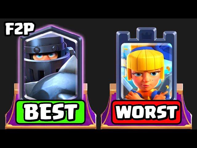 The Clash Royale "Free to Play" Tier List