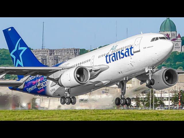 ️ 100 AIRPLANE TAKEOFFS & LANDINGS in 60 MINS  Montreal Airport Plane Spotting [YUL/CYUL]