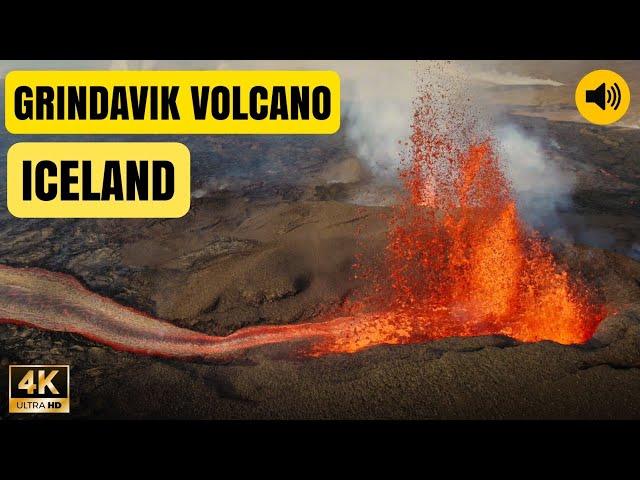 Getting Closer To A Gheysering Volcano! Grindavik Volcano Throwing Huge Lava Splashes In Air!  2024