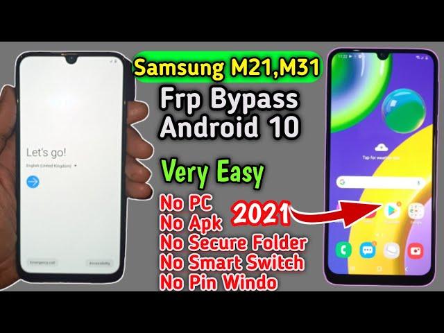 Samsung M21/M31 Frp Bypass Without Pc, | Android 10, App Not install, / 2021 New method