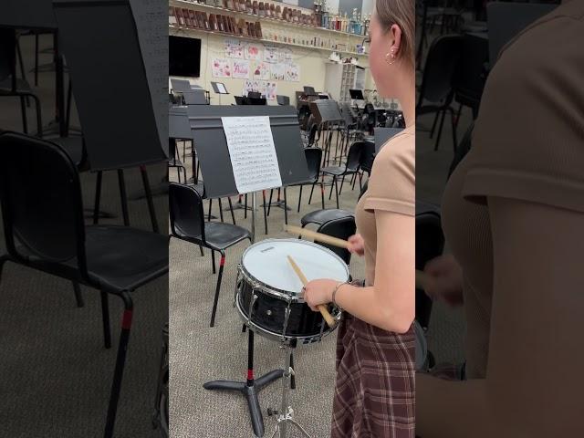 Sight reading on snare drum