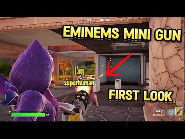 First In Game Look At Eminems Rap God Mini Gun