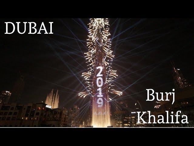 Dubai burj khalifa new year fireworks