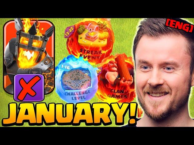 NEW Fire and Ice Season and All Events in January (Clash of Clans)