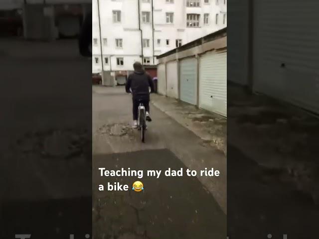 Teaching my dad to ride a bike  #over50women