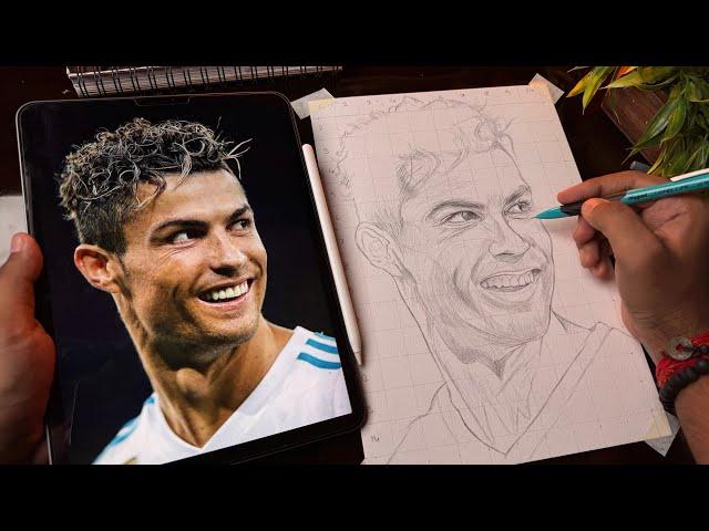 Draw With Me - Cristiano Ronaldo Drawing,  Ronaldo Drawing,   Drawing Tutorial 