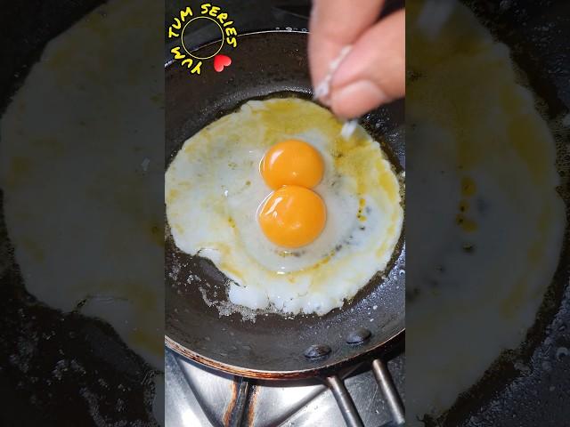 Double yolks egg fry  #recipe #foodvideos #yumfoods #yumtumseries #viralfood #kidsvoice