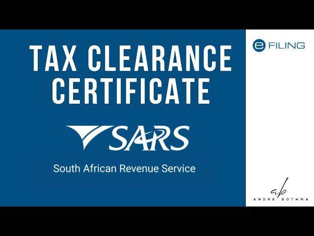 UPDATED! How to get a Tax Clearance Certificate | SARS eFiling Tutorial