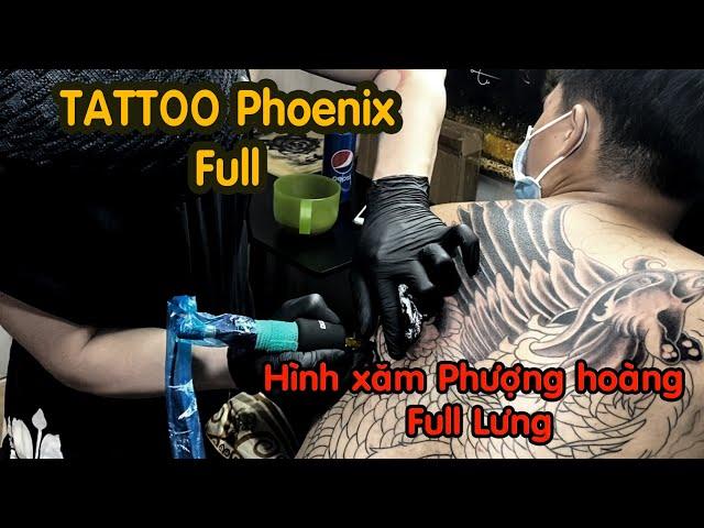 TATTOO Phoenix full phượng hoàng hình xăm full lưng | Lee Thành Đnai