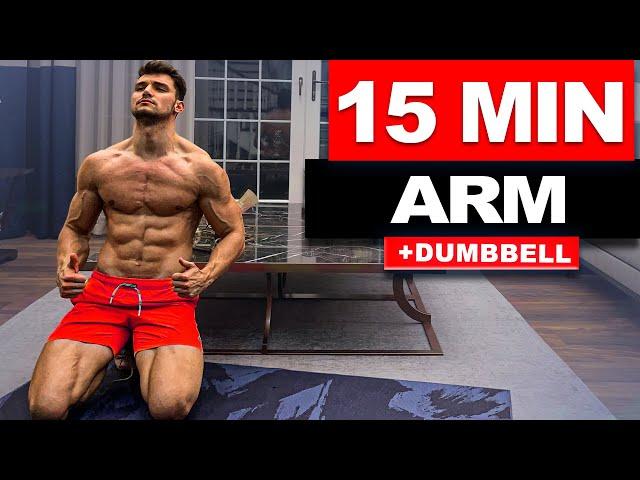 15 Min Perfect Biceps & Triceps Workout // ARM (Dumbbell) | velikaans