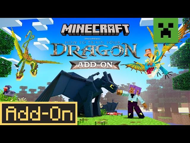 HOW TO TRAIN YOUR DRAGON ADDON: Ride, Tame & Train Dragons in Minecraft Bedrock