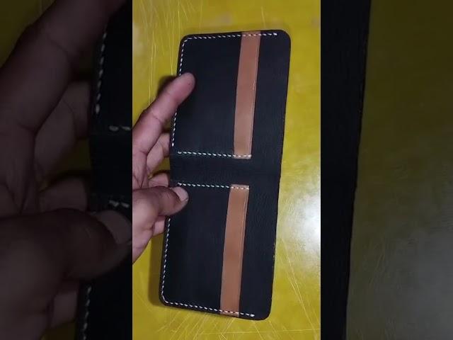 "Handmade Leather Wallet | Multi-Shade Design & Hand Stitching#LeatherCraft#ContrastDesign#DieCuttin