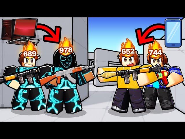 BEST PC PLAYERS VS BEST MOBILE PLAYERS in Roblox Rivals!