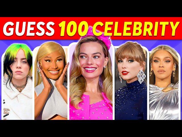 Guess the Celebrity in 3 Seconds | 100 Most Famous People in 2024