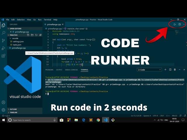 Code Runner Extension in VS code || How to run code in Vscode #programming