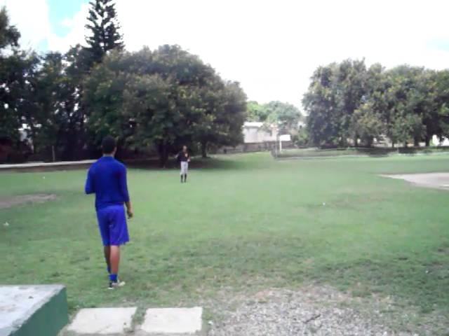 Rookie Pitcher Paul Almonte demonstrating its terms