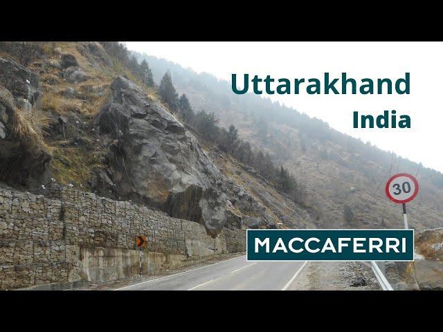 Landslide mitigation and rockfall protection in Uttarakhand, India