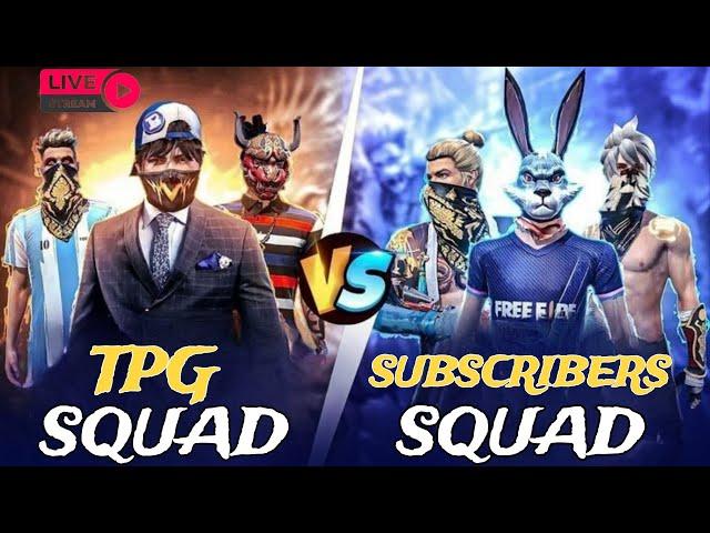 ️4v4 TPG SQUAD VS SUBSCRIBES SQUAD PROVE YOUR GAME PLAY  LIVE TELUGUTEAM PEPSI GAMING