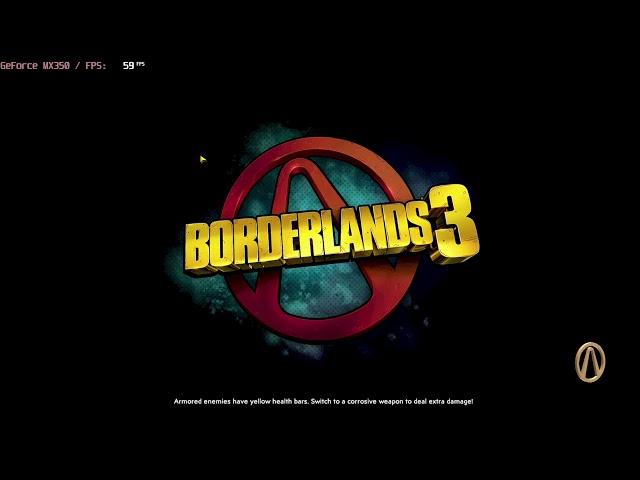  NVIDIA GeForce MX350 - Borderlands 3 gameplay benchmarks (1080p)