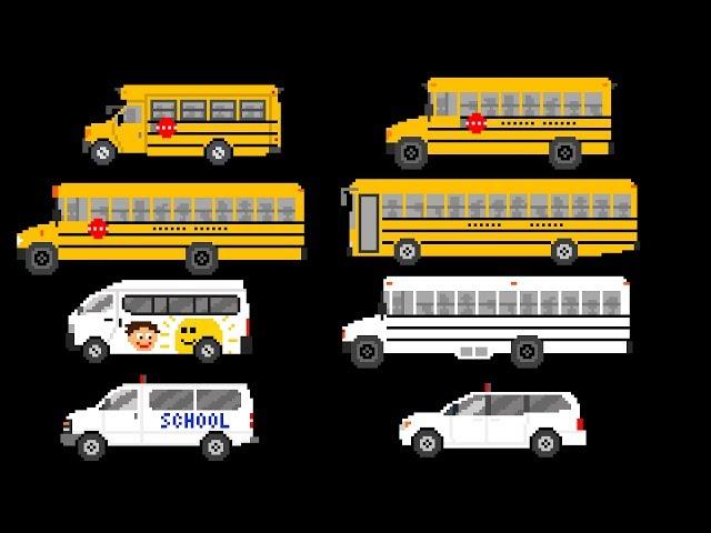 School Buses - Street Vehicles - The Kids' Picture Show (Fun & Educational Learning Video)