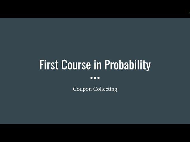 9-9 Hat Matching Problem (First Course in Probability)