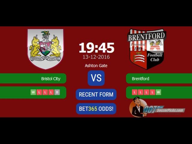 Bristol City vs Brentford PREDICTION (by 007Soccerpicks.com)