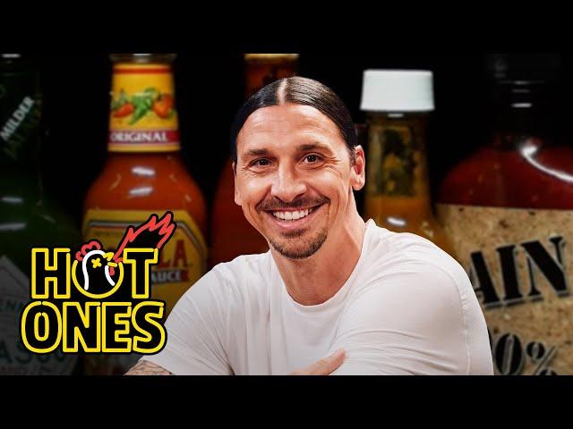 Zlatan Ibrahimović Gets Slide Tackled By Spicy Wings | Hot Ones