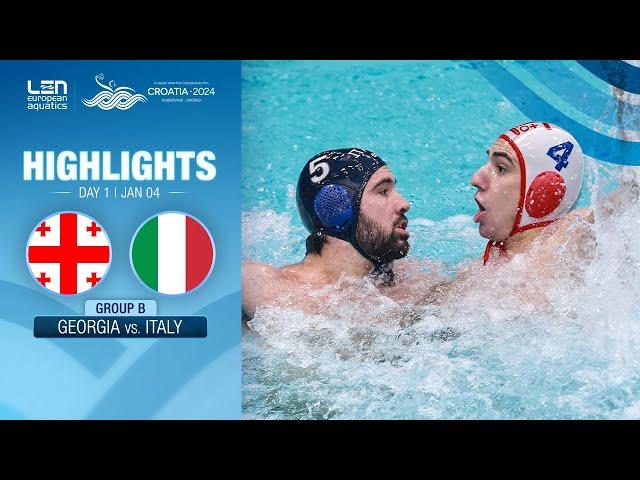 Georgia vs. Italy Highlights | Group B | European Water Polo Championships 2024