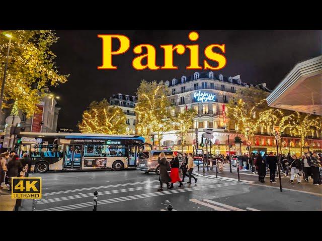 Paris,France-4K HDR Walking Tour-November 2024 | Christmas Walk 2024 | Paris 4K | A Walk In Paris