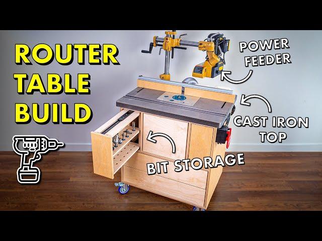 How to make a ROUTER TABLE w/ Bit Storage & Dust Collection